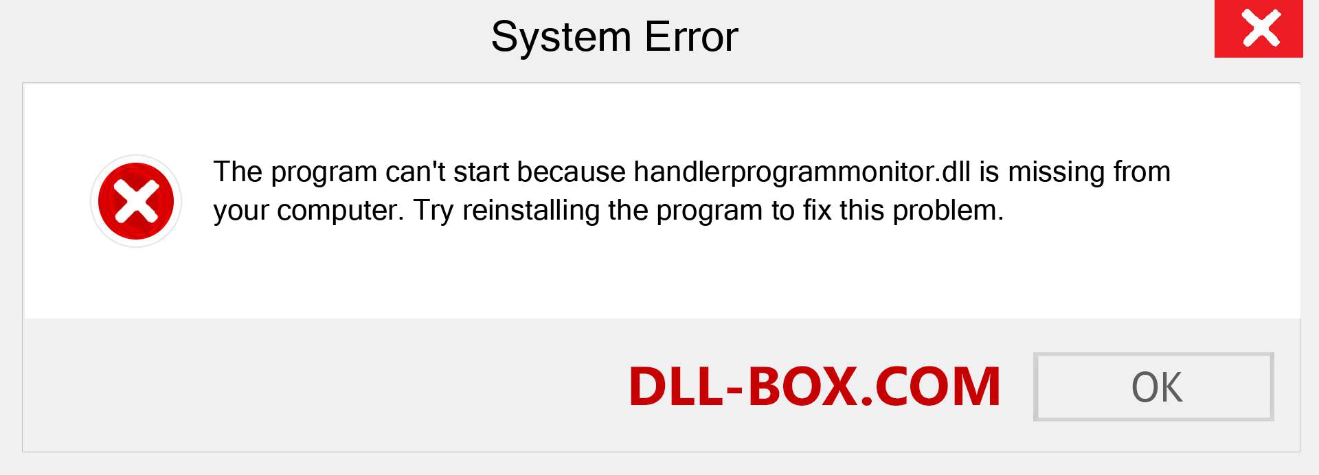  handlerprogrammonitor.dll file is missing?. Download for Windows 7, 8, 10 - Fix  handlerprogrammonitor dll Missing Error on Windows, photos, images